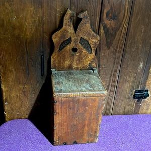 Old wooden salt box